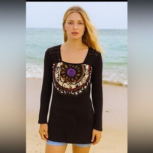 Didier Parakian Womens Size 2 Made In Italy Long Sleeve   Top